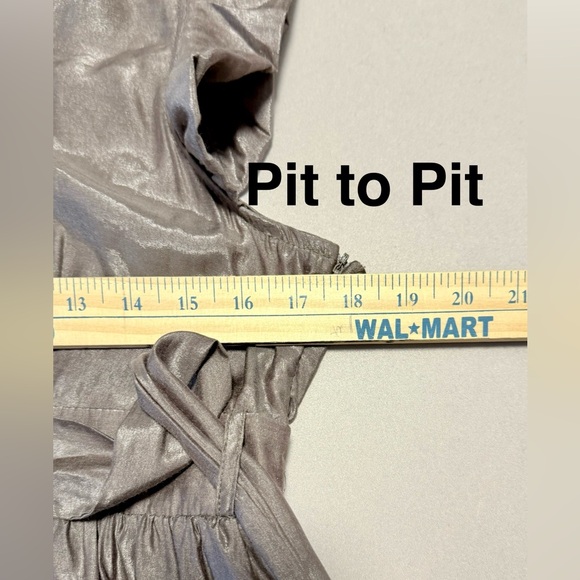 NWT Poetry Metallic Taupe Brown Dress - Picture 10 of 13